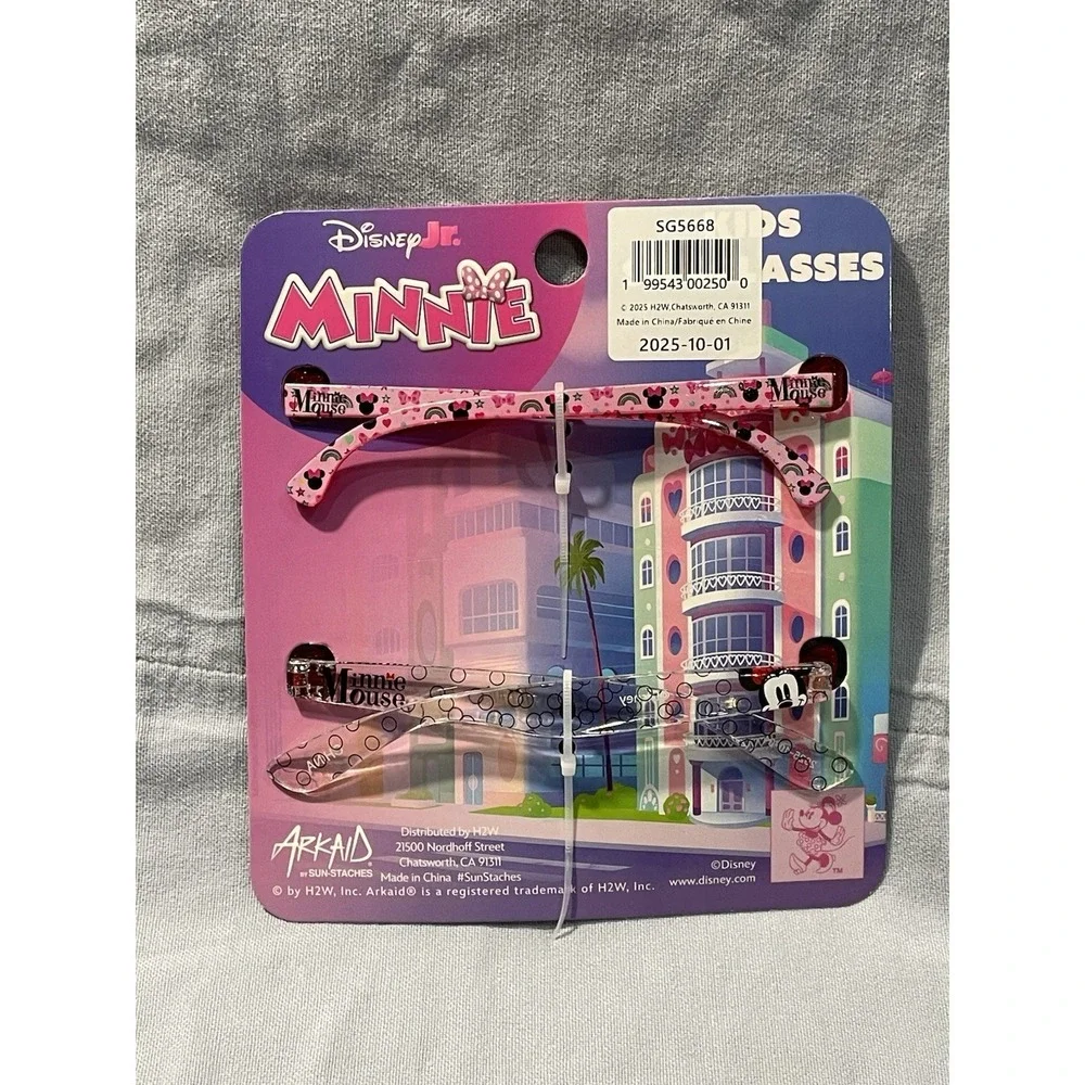 NEW Set of 2 Disney Jr. Minnie Mouse 100% UV‎ Pink & Red Kids Bow Sunglasses